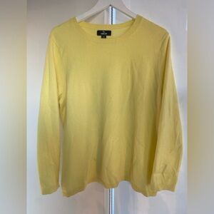 Lands’ End 100% Cashmere Sweater Pineapple Yellow Size 1X or Womens’ 16-18